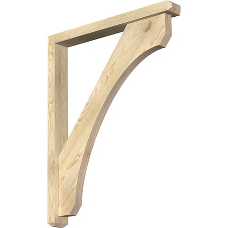 Ekena Millwork Legacy Craftsman Rough Sawn Bracket w/ Offset Brace, Douglas Fir, 4"W x 32"D x 40"H BKT0402X32X40LEC04RDF